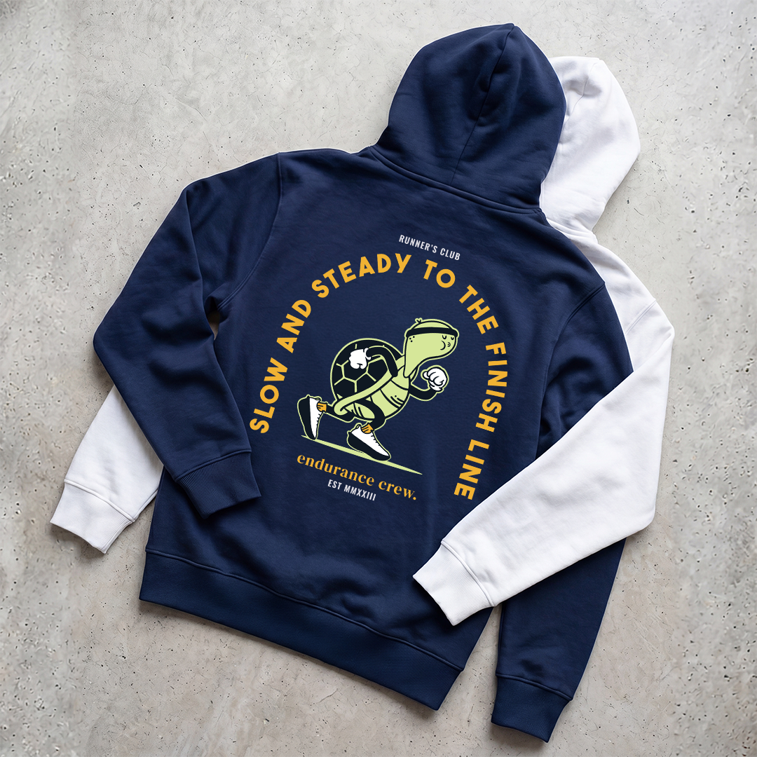 Slow And Steady To The Finish Line Blue - Hoodie