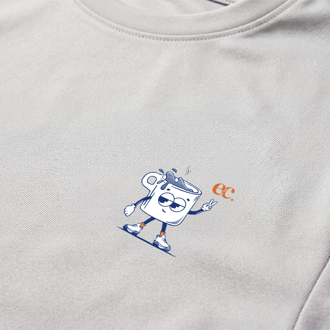 A Good Run Is Like A Cup Of Coffee Grey - T-Shirt