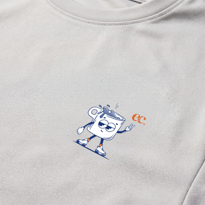 A Good Run Is Like A Cup Of Coffee Grey - T-Shirt
