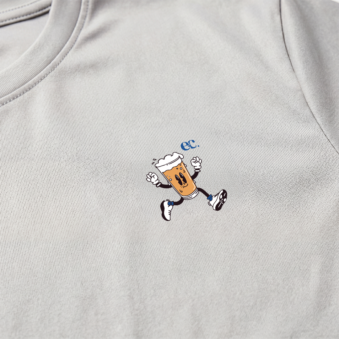 Will Run For A Cold Beer Grey - T-Shirt