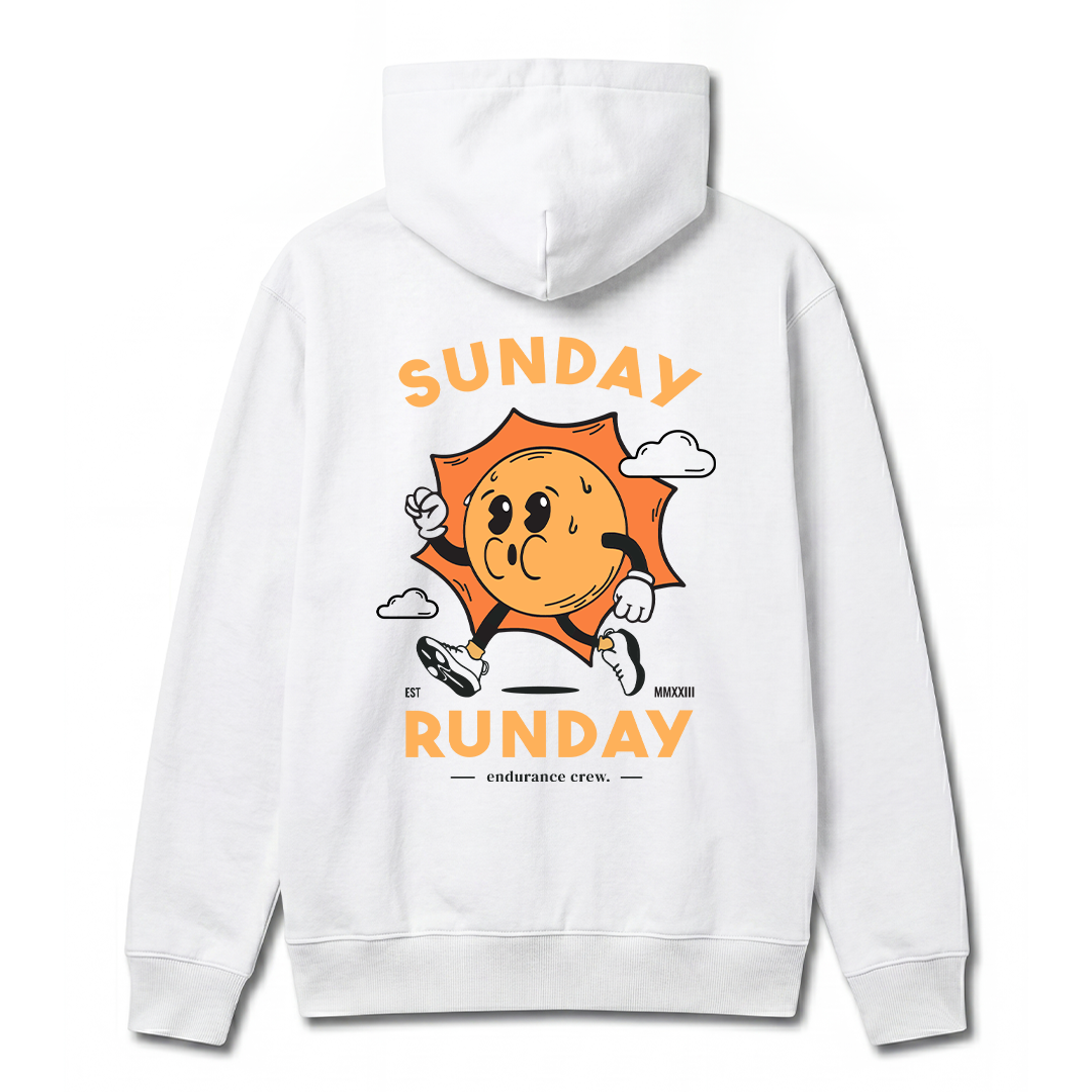 Sunday Runday White - Hoodie