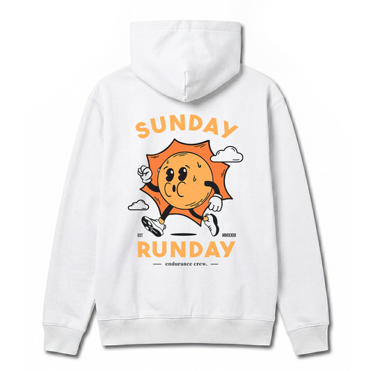 Sunday Runday White - Hoodie