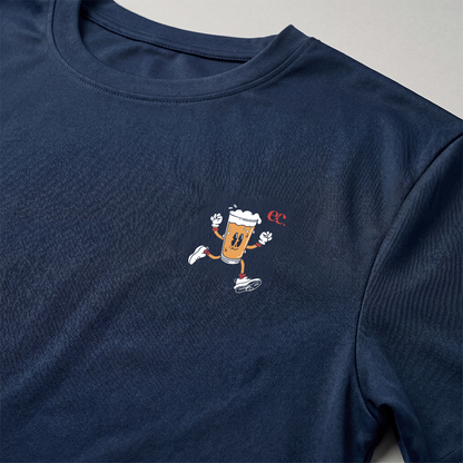 Will Run For A Cold Beer Blue - T-Shirt