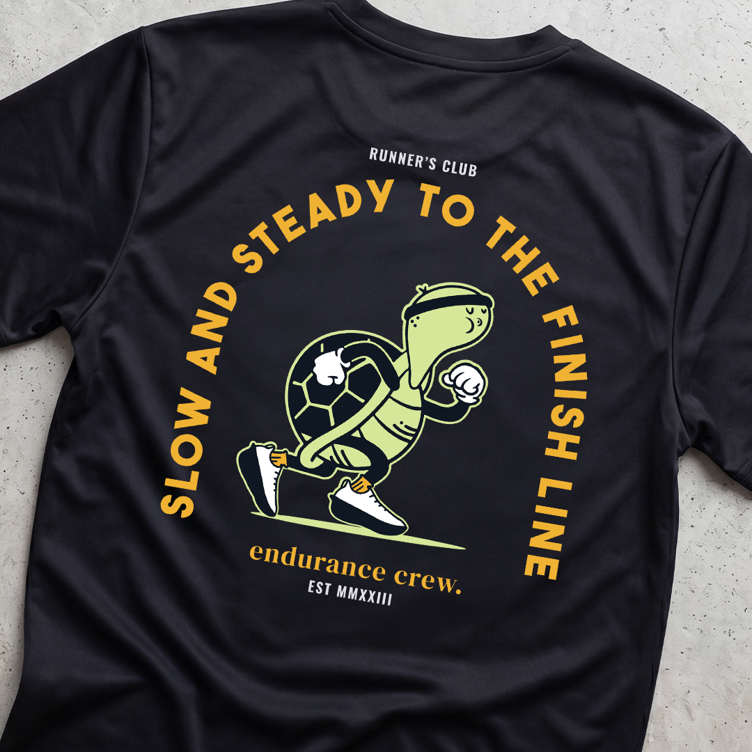 Slow And Steady To The Finish Line Black - T-Shirt