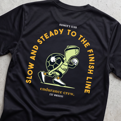 Slow And Steady To The Finish Line Black - T-Shirt