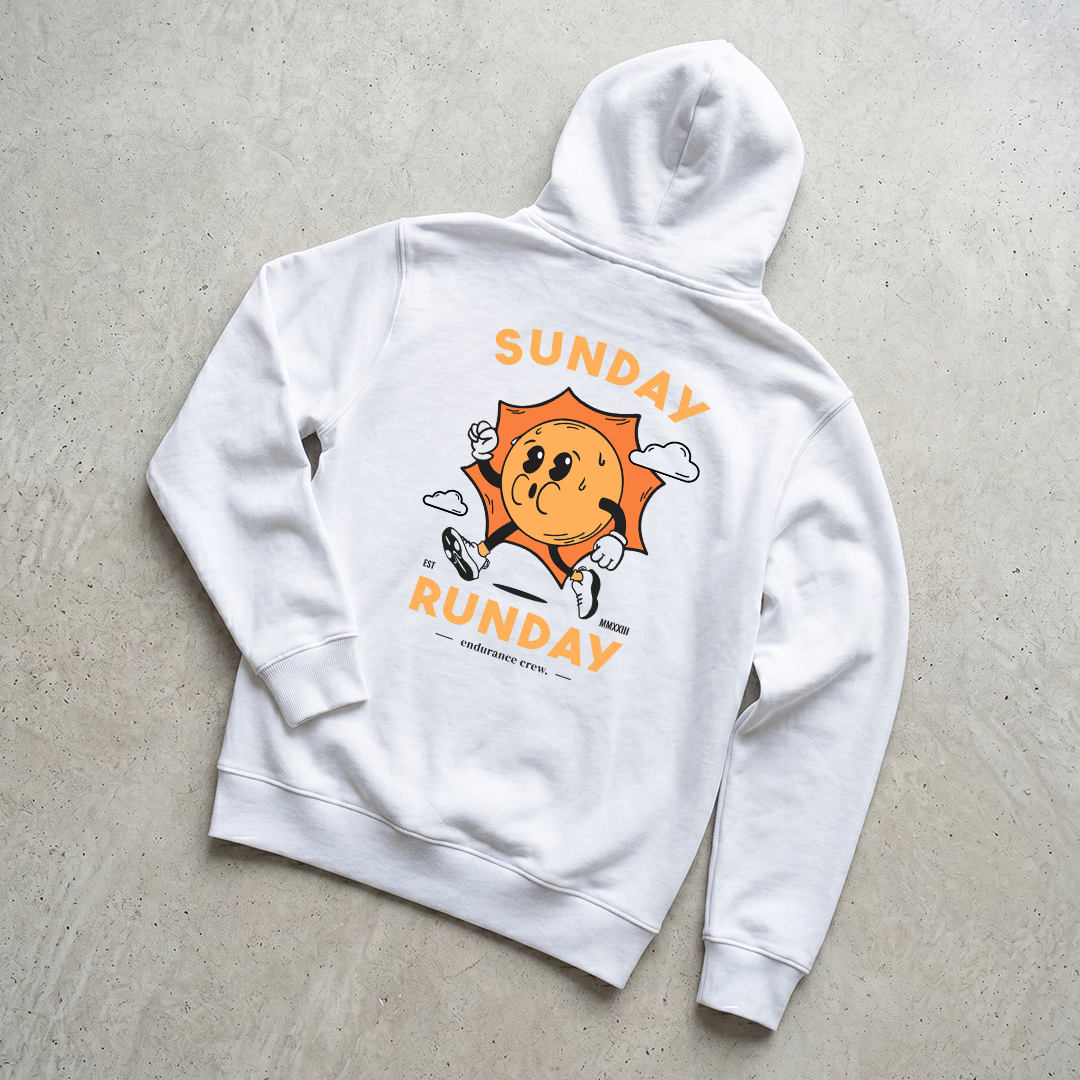Sunday Runday White - Hoodie