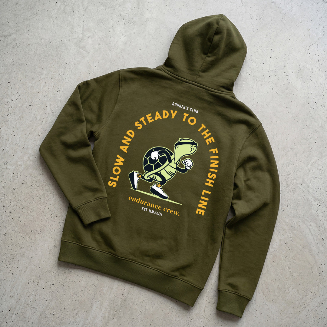 Slow And Steady To The Finish Line Green - Hoodie