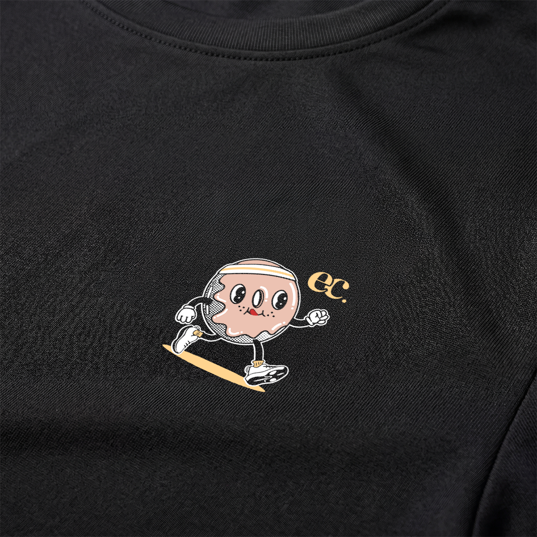 I Run Because Donuts Are Delicious Black - T-Shirt