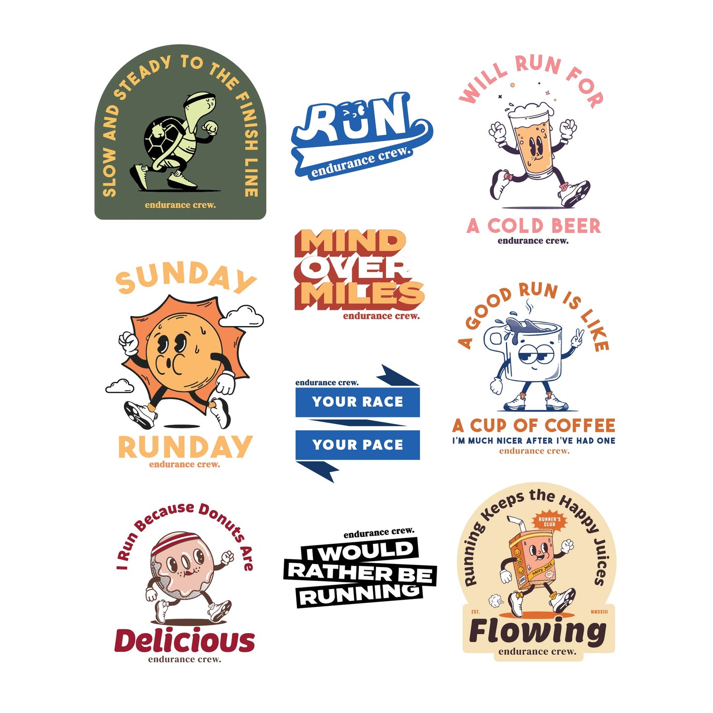 Race‑Day Sticker Pack (10 Stickers)